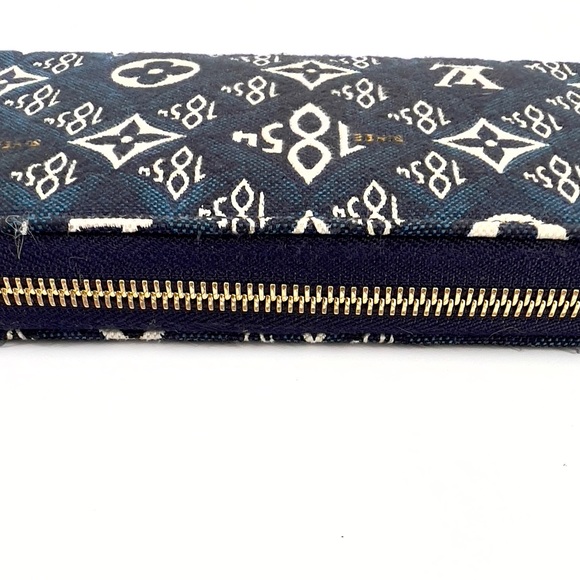 Preloved Louis Vuitton 1854 Blue Monogram Speedy Bandouliere 25 with Wallet - Picture 12 of 15